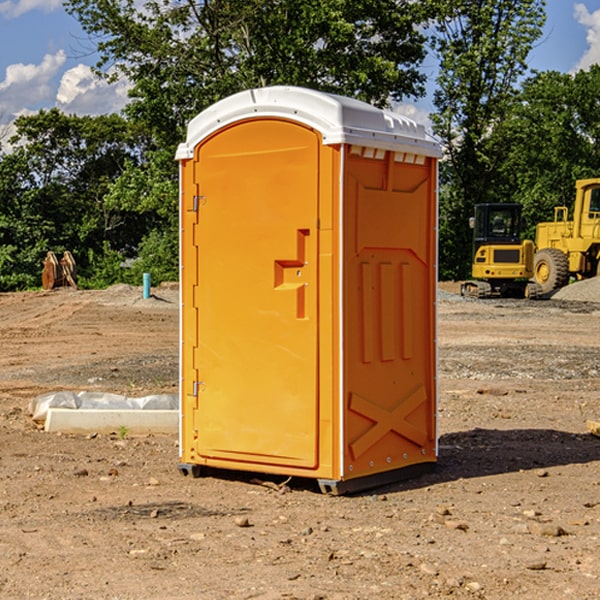 how often are the porta potties cleaned and serviced during a rental period in Claudville VA